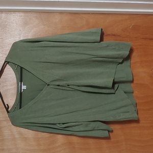 Olive green cardigan